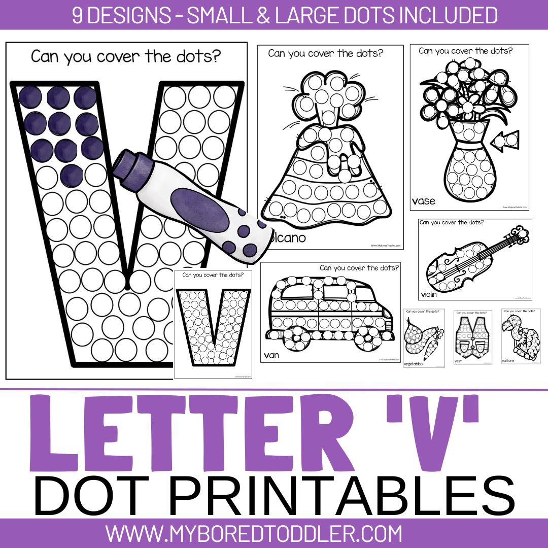 Alphabet - Letter V Dot Printables