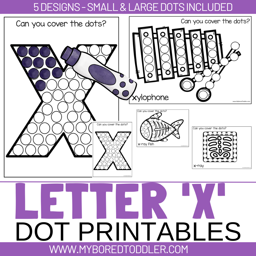 Alphabet - Letter X Dot Printables