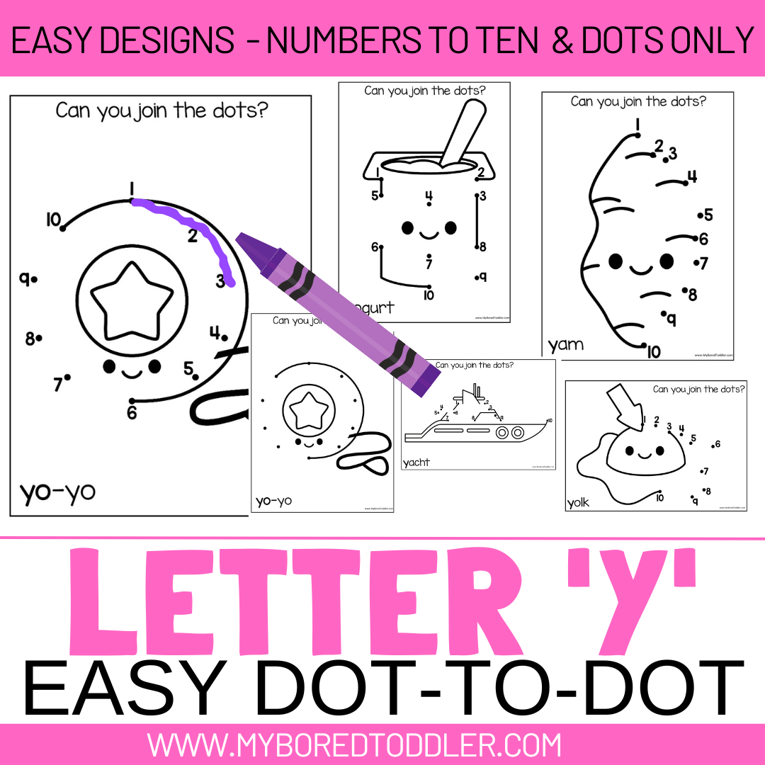 Alphabet - Letter Y Dot-to-Dot - 2 Designs