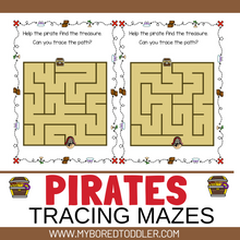 Load image into Gallery viewer, PIRATES Tracing Mazes