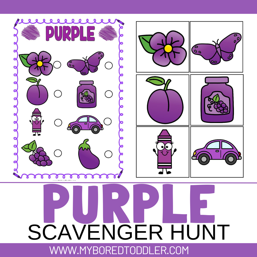PURPLE colors scavenger hunt