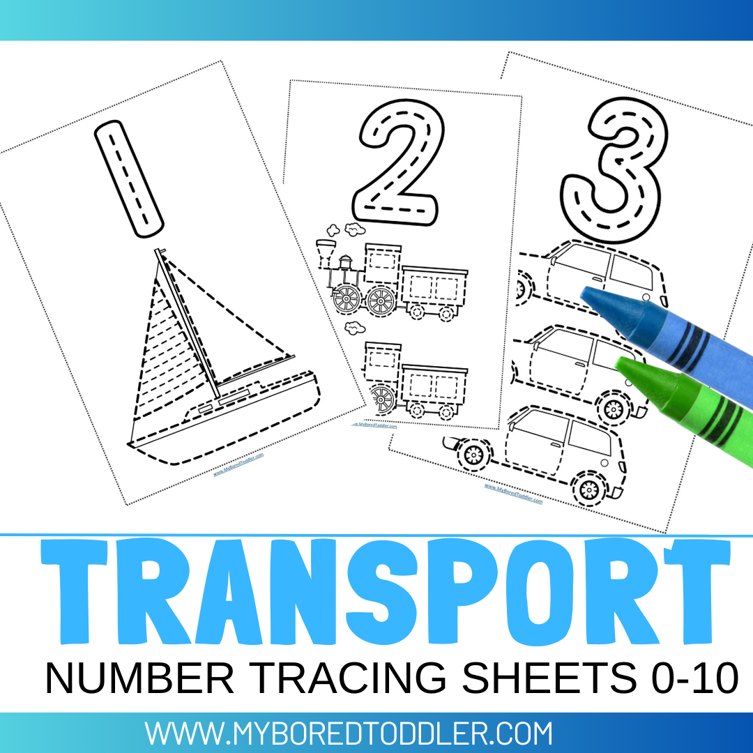 TRANSPORT Tracing Sheets Numbers 0-10