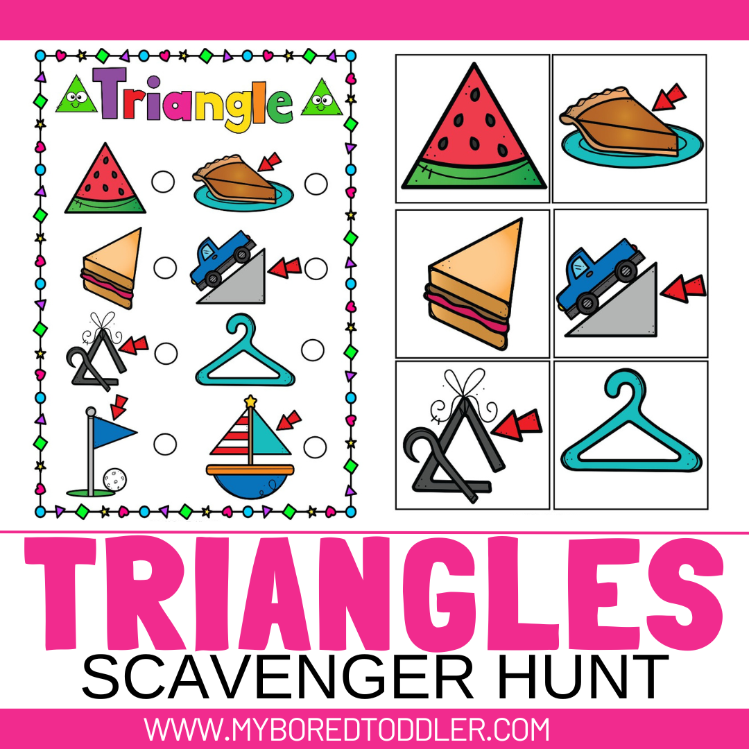 Shapes - Triangle Scavenger Hunt Game – My Bored Toddler