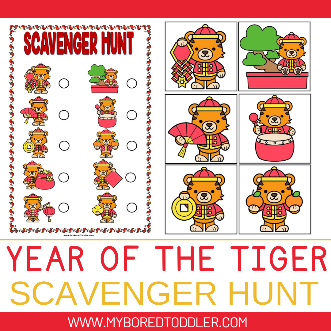 Year of the TIGER Chinese New Year / Lunar New Year Scavenger Hunt
