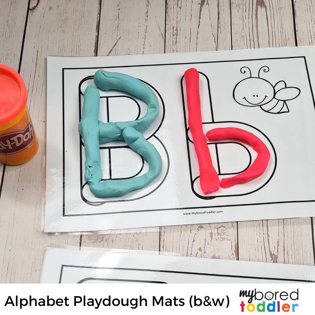 Alphabet Playdough Mats Color – My Bored Toddler