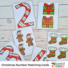 Load image into Gallery viewer, Christmas Number Matching Cards - Large