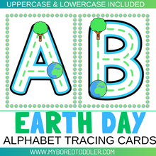 Load image into Gallery viewer, Earth Day Alphabet Tracing Cards - Uppercase & Lowercase