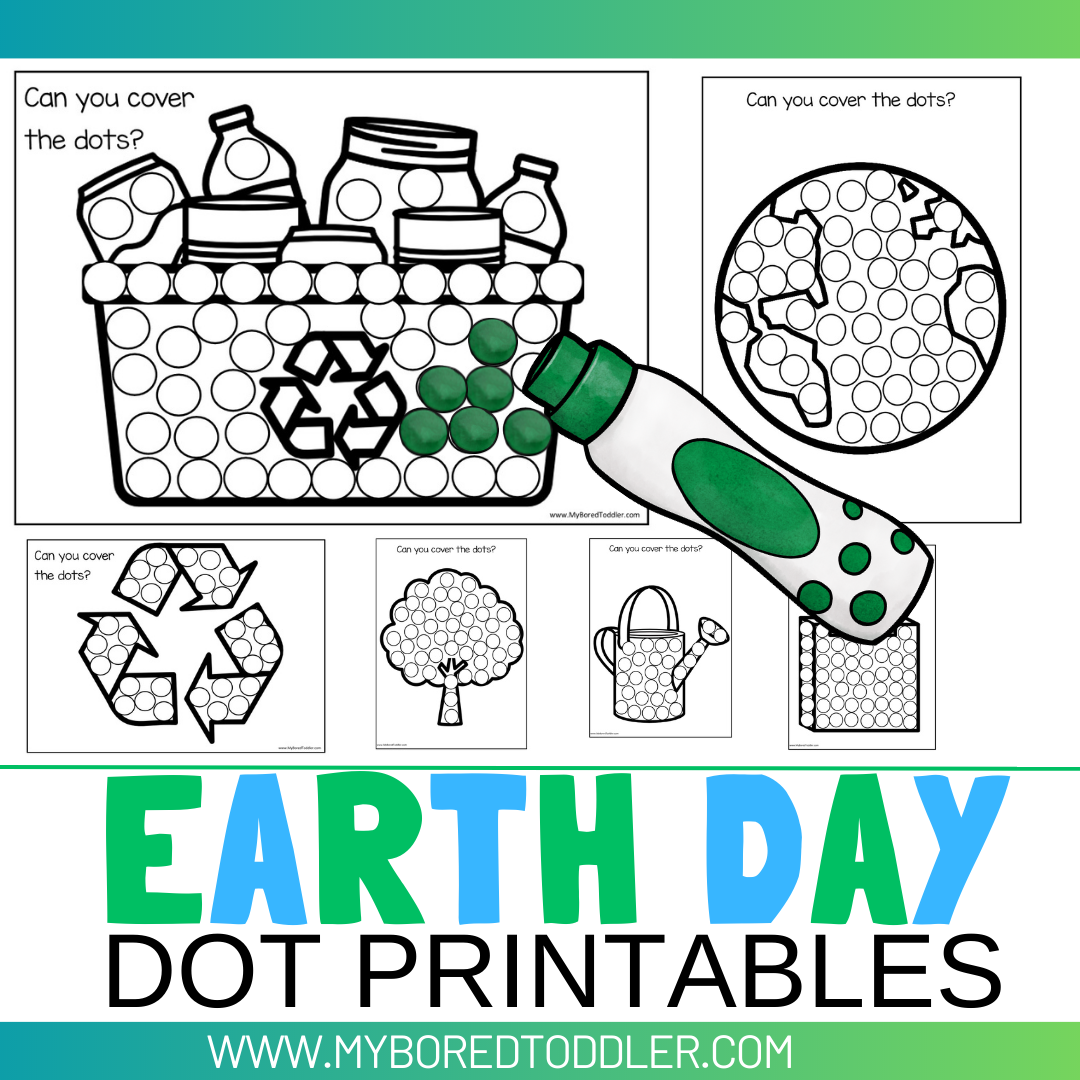 Earth Day Dot Printables – My Bored Toddler