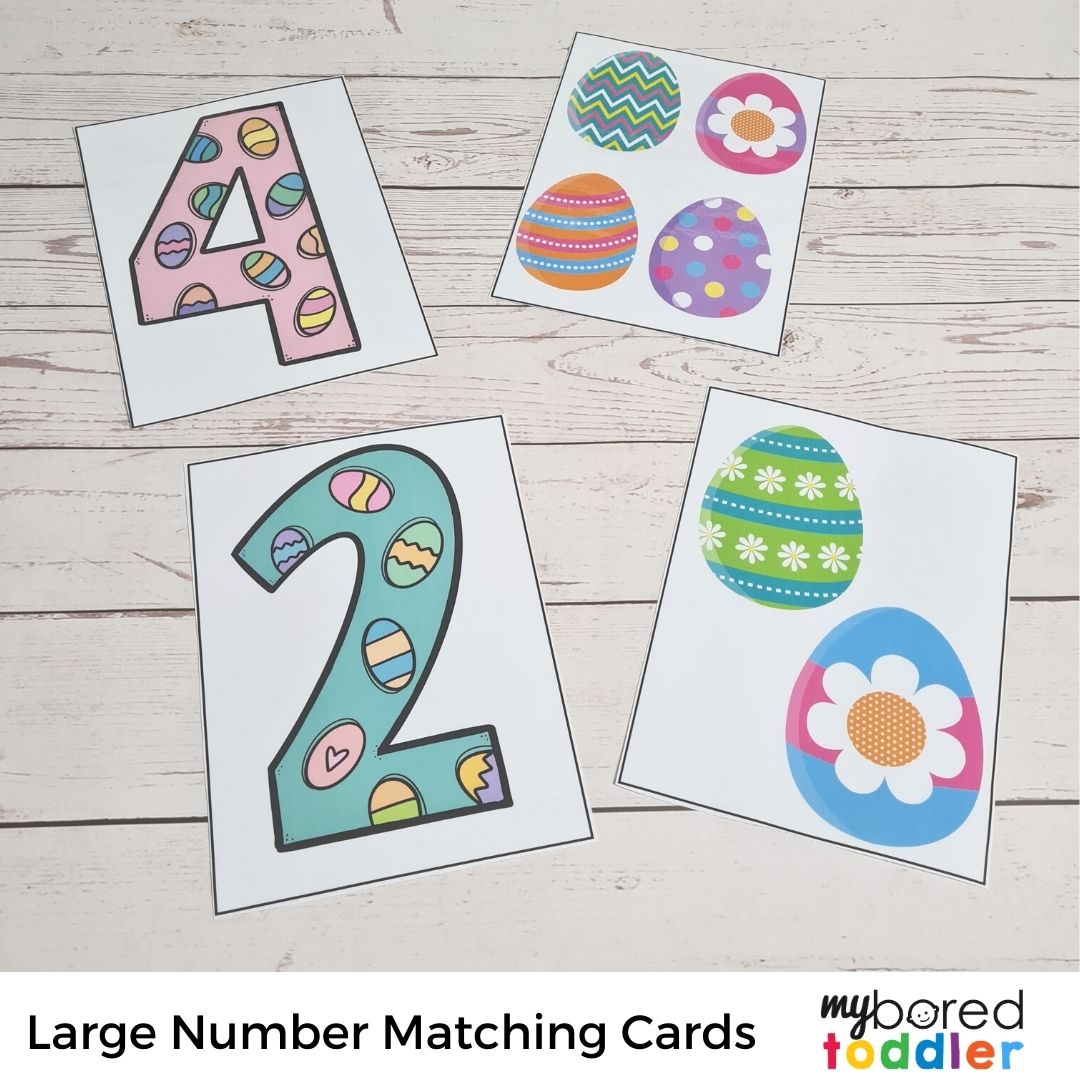 Easter Number Matching Cards (large) zero to ten