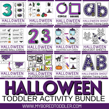 Load image into Gallery viewer, Halloween Printable Pack - 25+Play Based Printable Halloween Activities for Toddlers