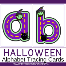 Load image into Gallery viewer, Halloween Alphabet Tracing Cards Lowercase - Large