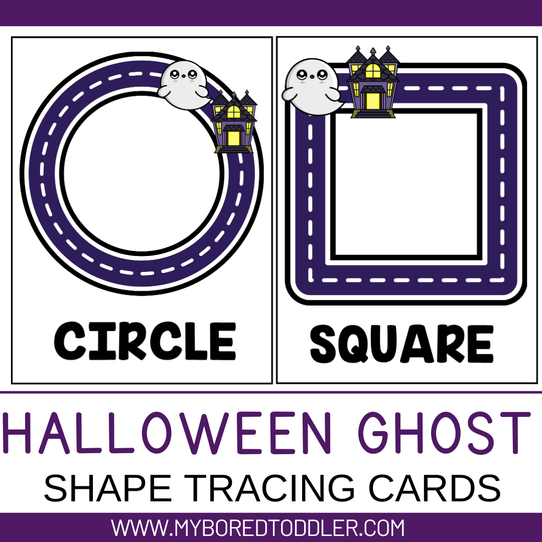 Halloween Ghost Shape Tracing Cards