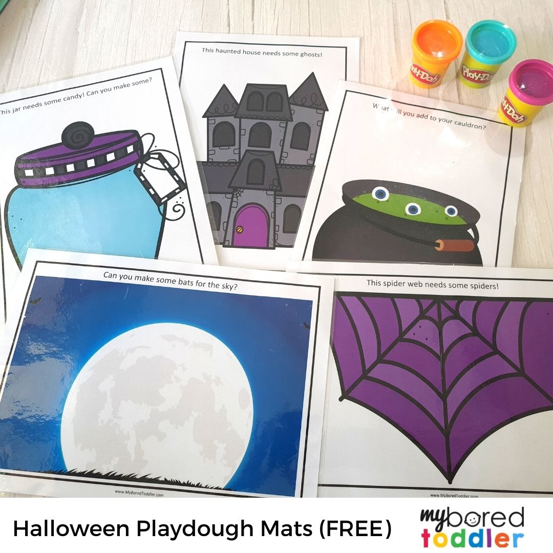 Halloween Playdough Mats - FREE!
