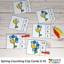 Load image into Gallery viewer, Spring Counting Clip Cards - Zero to Ten

