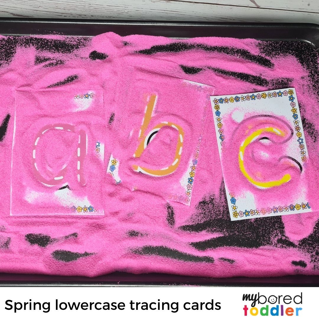 Spring Tracing Alphabet Cards - Lowercase
