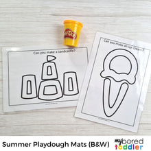 Load image into Gallery viewer, Summer Playdough Mats (color & black and white) x 5