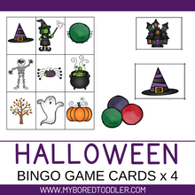 Load image into Gallery viewer, Halloween Bingo Game Cards
