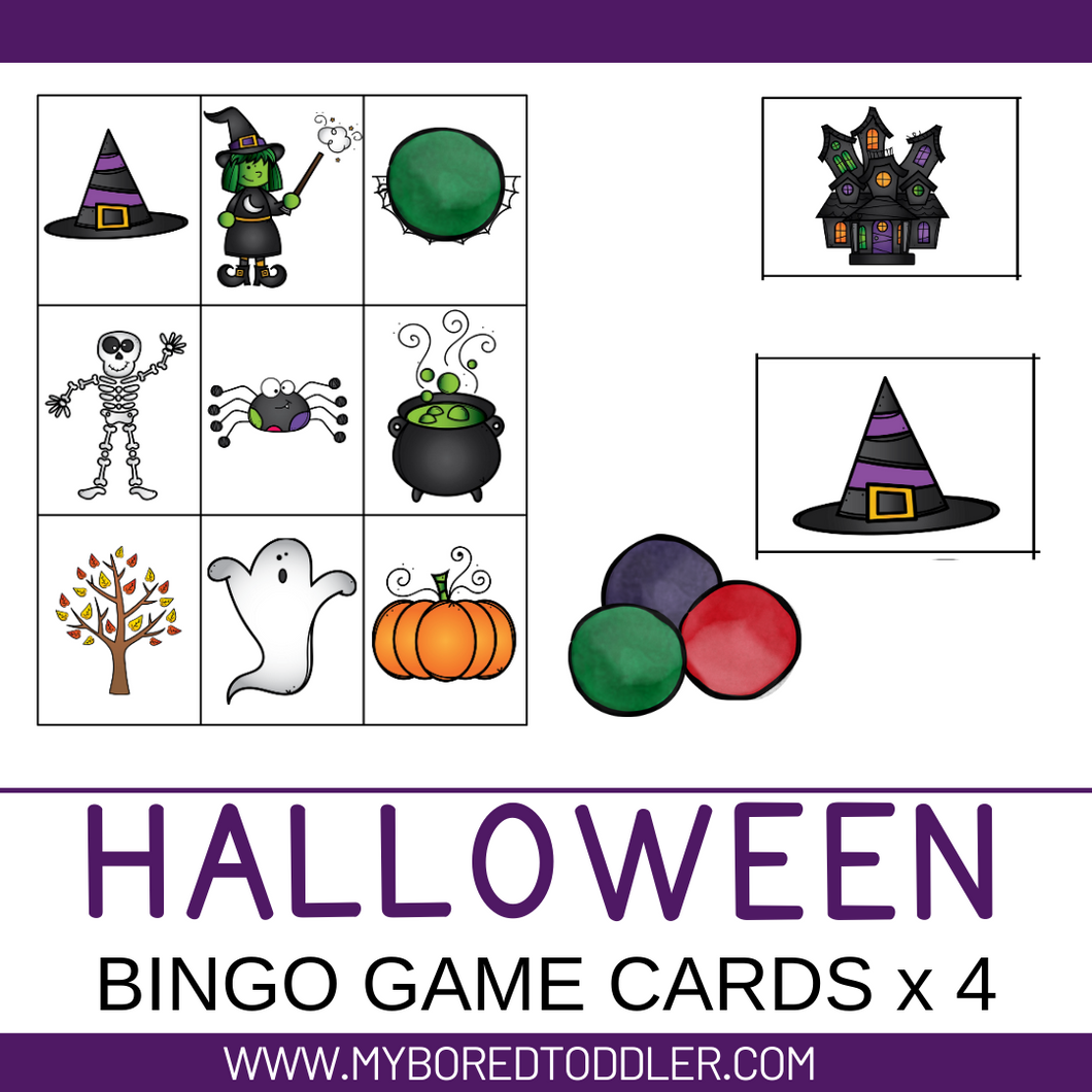 Halloween Bingo Game Cards