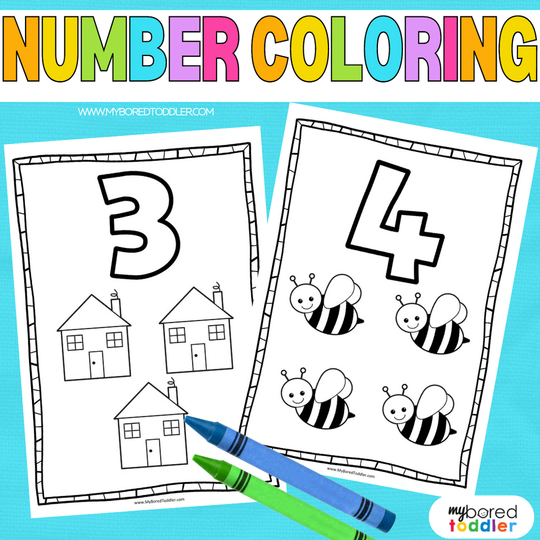 Number Coloring Sheets 0-10