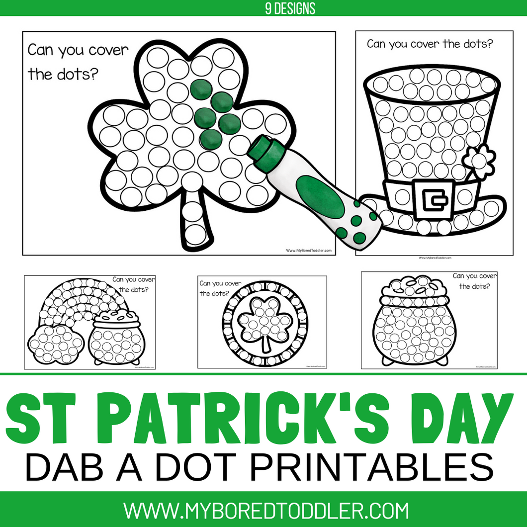 St Patrick's Day Dot Printables
