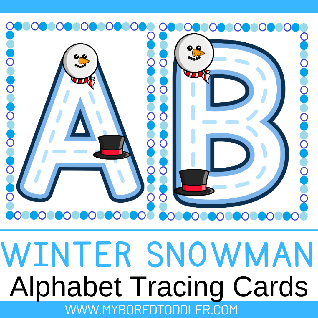 winter-snowman-alphabet-tracing-cards-lowercase-uppercase-my-bored-toddler for Free Printable Alphabet Tracing Cards Winter Snowman Alphabet Tracing Cards Lowercase Uppercase – My Bored Toddler for Free Printable Alphabet Tracing Cards