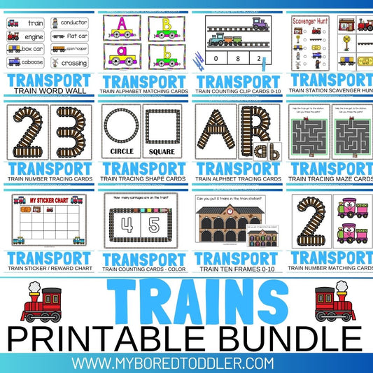 Trains Transport Bundle for Toddlers & Preschoolers