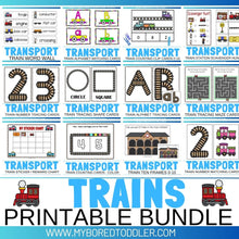 Load image into Gallery viewer, Trains - Transport Bundle for Toddlers &amp; Preschoolers
