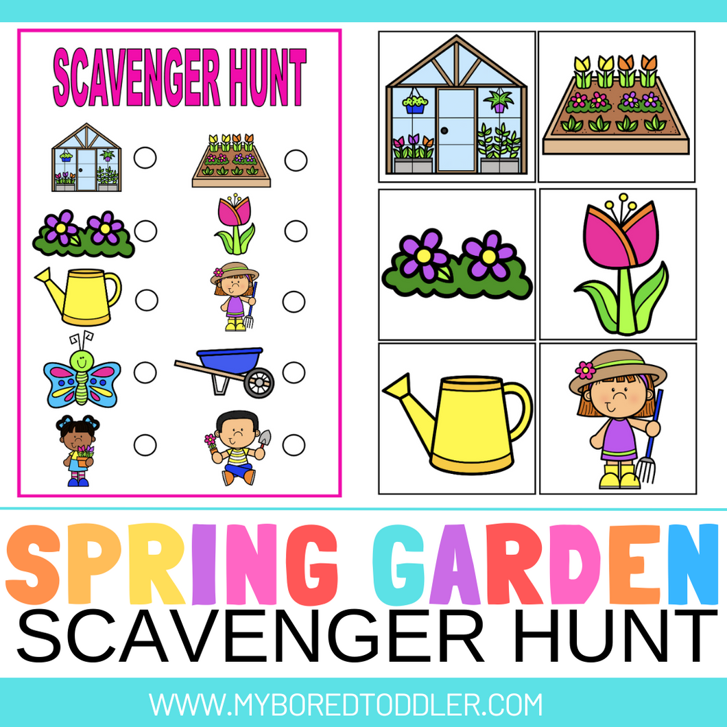 Spring Garden Scavenger Hunt / Treasure Hunt