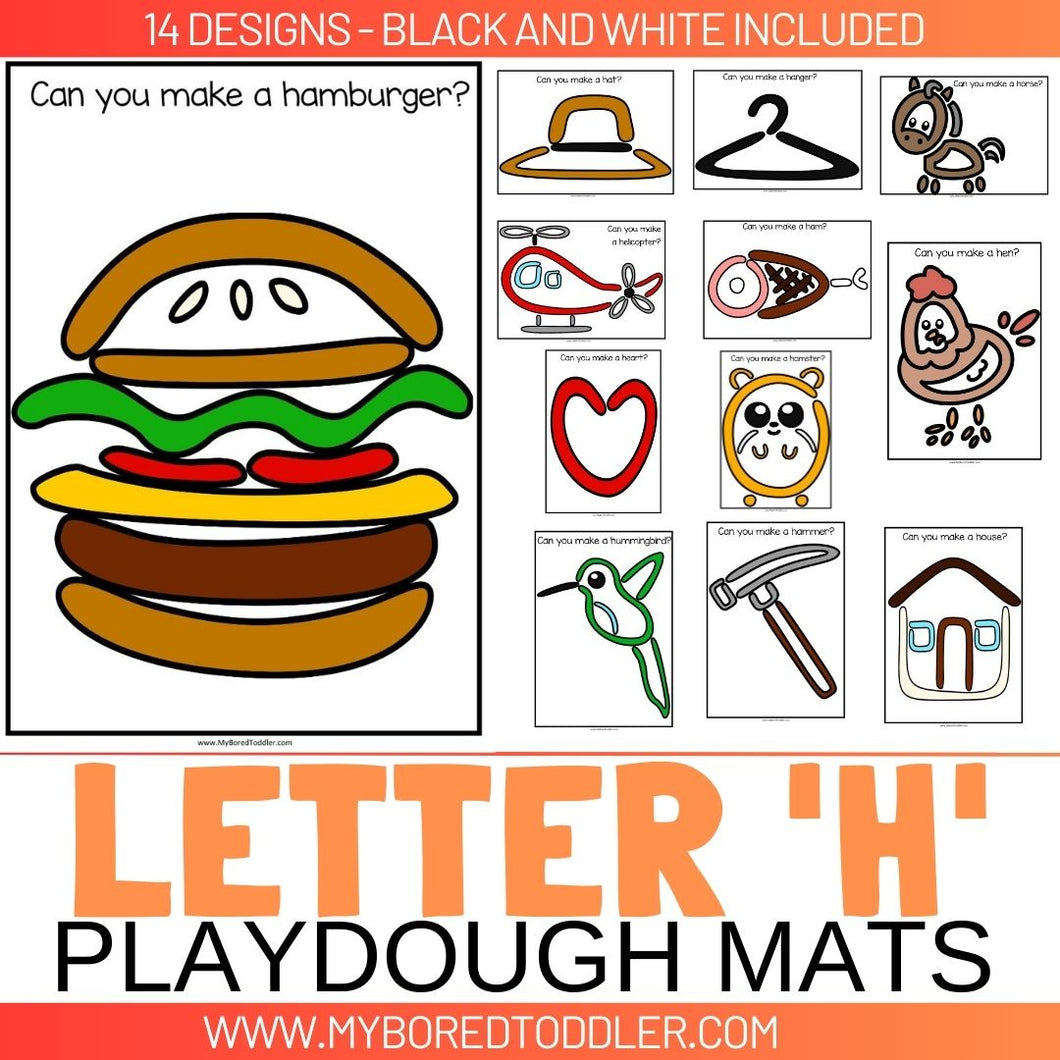 LETTER OF THE WEEK 'H' Playdough Mats / Playdoh Mats