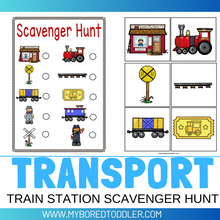 Load image into Gallery viewer, Train Station Transport Scavenger Hunt / Treasure Hunt
