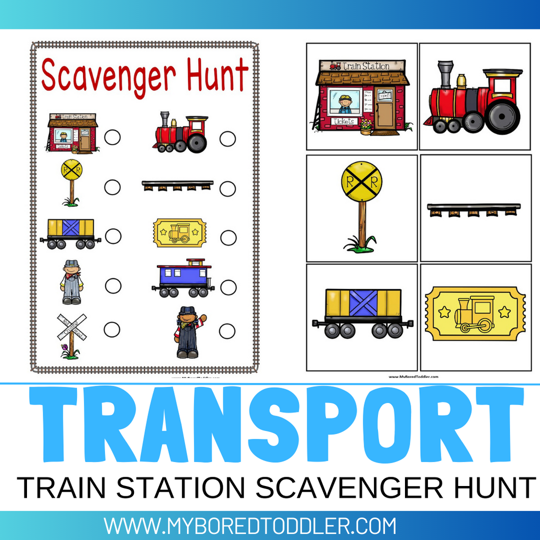 Train Station Transport Scavenger Hunt / Treasure Hunt