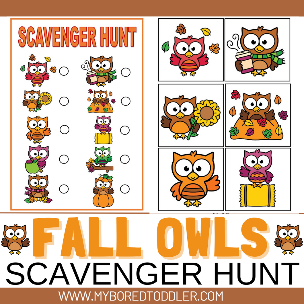 Autumn / Fall OWLS Scavenger Hunt / Treasure Hunt