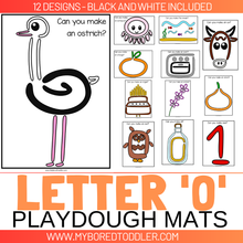 Load image into Gallery viewer, LETTER OF THE WEEK &#39;O&#39; Playdough Mats / Playdoh Mats
