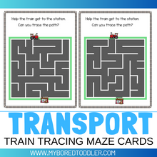 Load image into Gallery viewer, Transport Train Maze Sheets
