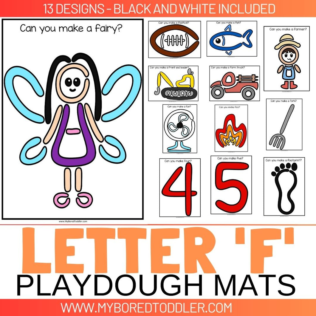 LETTER OF THE WEEK 'F' Playdough Mats / Playdoh Mats