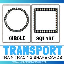 Load image into Gallery viewer, Transport Train Shape Tracing Sheets
