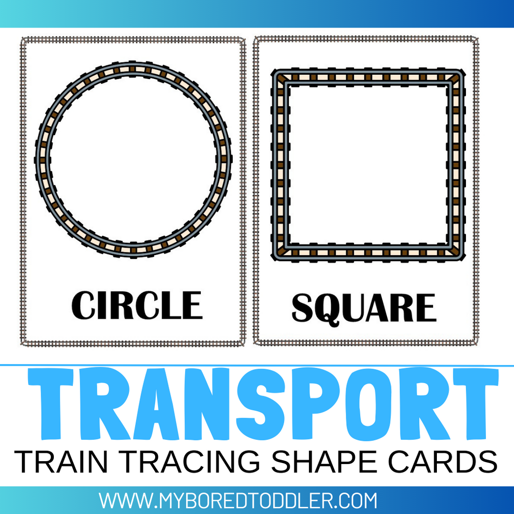 Transport Train Shape Tracing Sheets