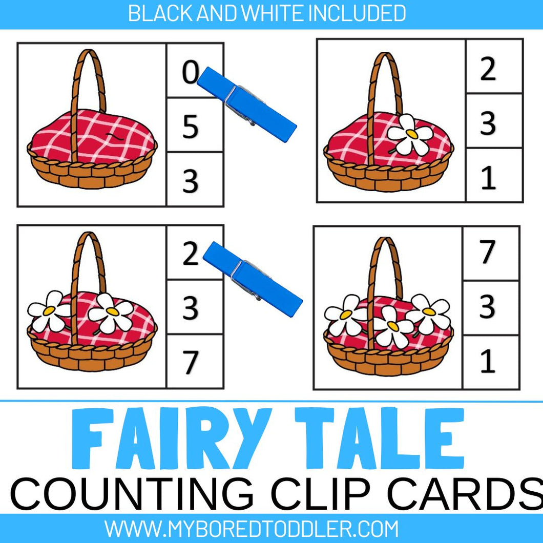 Fairy Tales - Red Riding  Hood - Counting Clip Cards 0-10