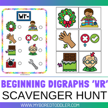 Load image into Gallery viewer, Beginning Digraphs &#39;WR&#39; Alphabet Scavenger Hunt / Treasure Hunt
