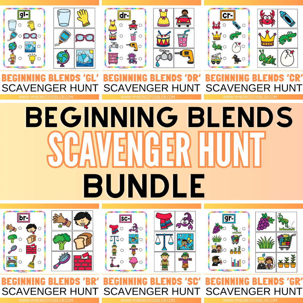 Beginning Blends Scavenger Hunt Bundle - 20 Blends included