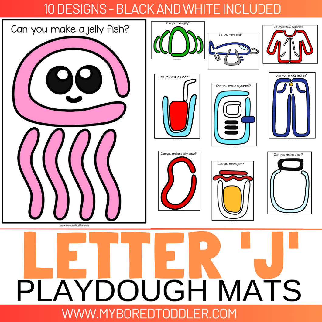 LETTER OF THE WEEK 'J' Playdough Mats / Playdoh Mats