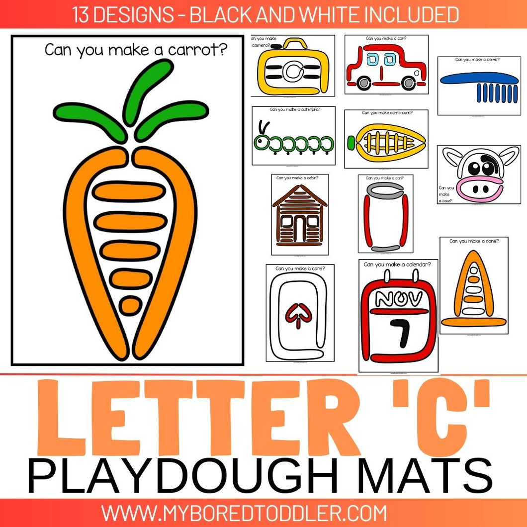 LETTER OF THE WEEK 'C' Playdough Mats / Playdoh Mats