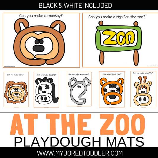 Zoo Playdough Mats