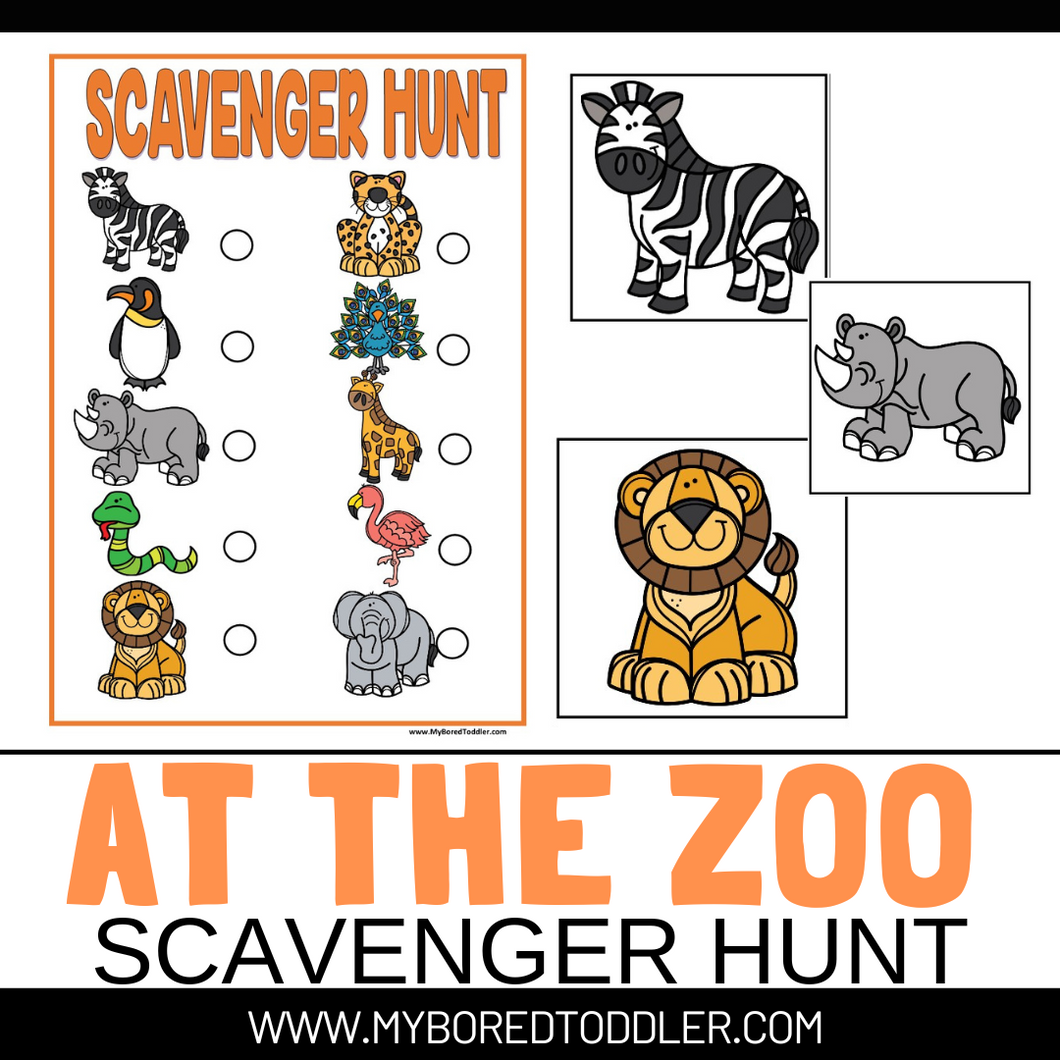 ZOO animals scavenger hunt