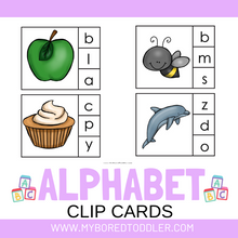 Load image into Gallery viewer, Alphabet Clip Cards
