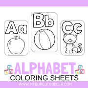 Alphabet Coloring Sheets – My Bored Toddler