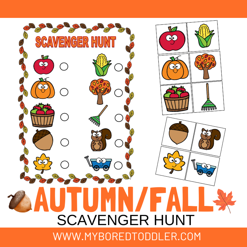 Autumn / Fall Scavenger Hunt – My Bored Toddler