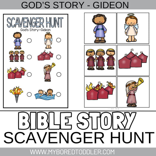 BIBLE STORY - Scavenger Hunt / Treasure Hunt - GOD'S STORY - GIDEON