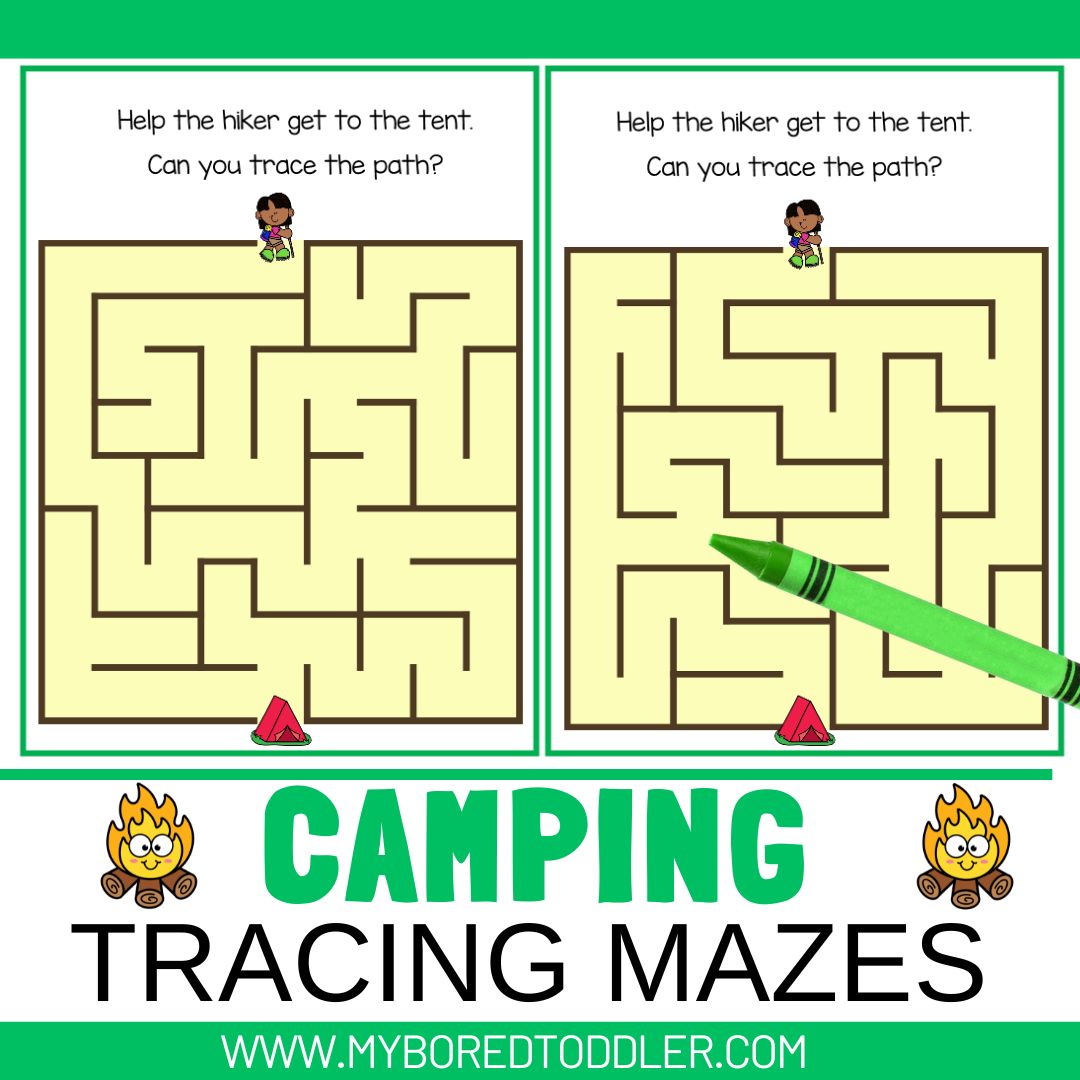 Camping Tracing Mazes