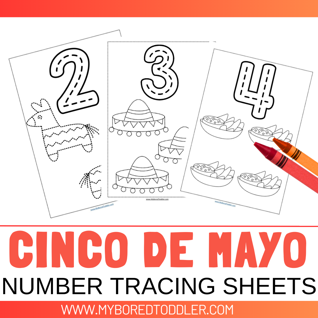 Cinco De Mayo Tracing Sheets Numbers 0-10